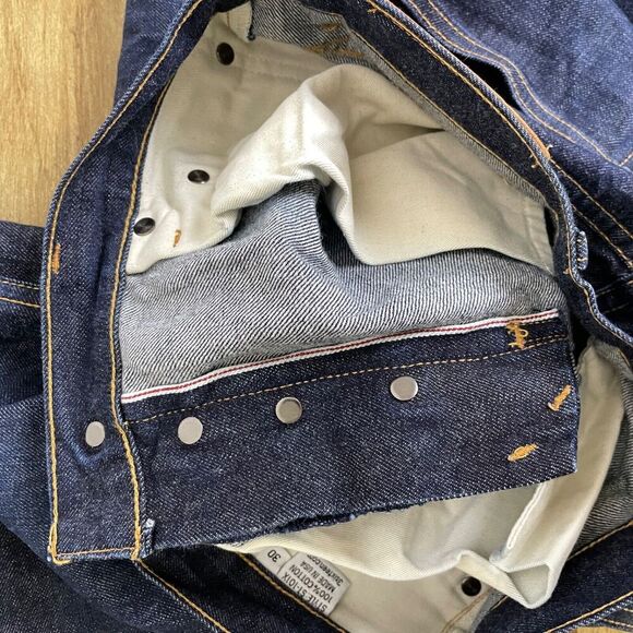 3Sixteen St-101X Slim Tapered Jeans Mens 30 Raw Denim Button Fly *NOT SELVEDGE* - Picture 8 of 11